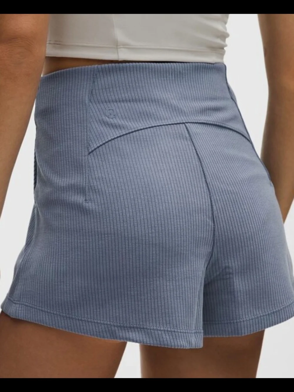 Lululemon Ribbed Softstreme High-Rise Short - Oasis Blue